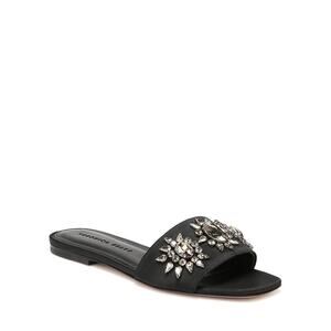 Veronica Beard 'Maggie' Black Slip On Embellished Slide Sandals Size 5